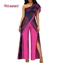 Load image into Gallery viewer, new autumn African Pant set for women sexy off shoulder Jumpsuit dashiki clothing batik wax printing print cotton