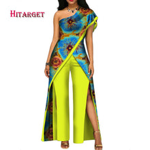 Load image into Gallery viewer, new autumn African Pant set for women sexy off shoulder Jumpsuit dashiki clothing batik wax printing print cotton