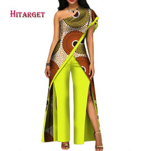 Load image into Gallery viewer, new autumn African Pant set for women sexy off shoulder Jumpsuit dashiki clothing batik wax printing print cotton