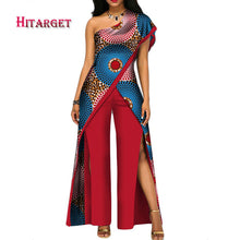 Load image into Gallery viewer, new autumn African Pant set for women sexy off shoulder Jumpsuit dashiki clothing batik wax printing print cotton