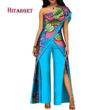 Load image into Gallery viewer, new autumn African Pant set for women sexy off shoulder Jumpsuit dashiki clothing batik wax printing print cotton