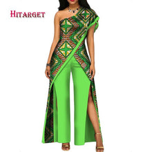Load image into Gallery viewer, new autumn African Pant set for women sexy off shoulder Jumpsuit dashiki clothing batik wax printing print cotton