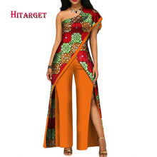Load image into Gallery viewer, new autumn African Pant set for women sexy off shoulder Jumpsuit dashiki clothing batik wax printing print cotton