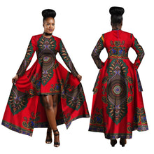 Load image into Gallery viewer, African Dresses Dashiki Cotton Wax Print Batik Sexy Long Dress