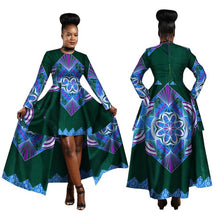 Load image into Gallery viewer, African Dresses Dashiki Cotton Wax Print Batik Sexy Long Dress