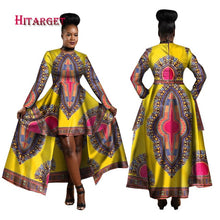 Load image into Gallery viewer, African Dresses Dashiki Cotton Wax Print Batik Sexy Long Dress