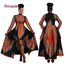 Load image into Gallery viewer, African Dresses Dashiki Cotton Wax Print Batik Sexy Long Dress
