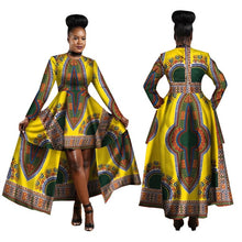 Load image into Gallery viewer, African Dresses Dashiki Cotton Wax Print Batik Sexy Long Dress