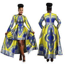 Load image into Gallery viewer, African Dresses Dashiki Cotton Wax Print Batik Sexy Long Dress