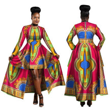 Load image into Gallery viewer, African Dresses Dashiki Cotton Wax Print Batik Sexy Long Dress
