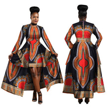Load image into Gallery viewer, African Dresses Dashiki Cotton Wax Print Batik Sexy Long Dress