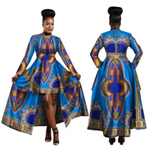 Load image into Gallery viewer, African Dresses Dashiki Cotton Wax Print Batik Sexy Long Dress