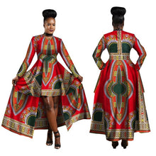 Load image into Gallery viewer, African Dresses Dashiki Cotton Wax Print Batik Sexy Long Dress