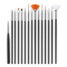 Load image into Gallery viewer, Nail Brush For Manicure Gel Brush For Nail Art 15Pcs/Set Brush For Gradient For Gel Nail Polish