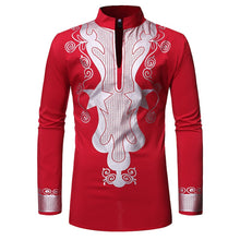 Load image into Gallery viewer, Red African Clothes Shirt Men 2019 Fashion no pants