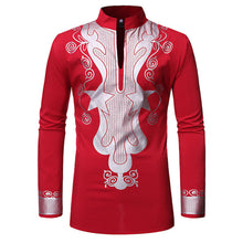 Load image into Gallery viewer, Red African Clothes Shirt Men 2019 Fashion no pants